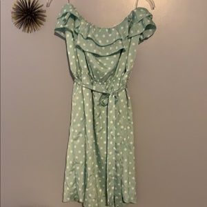 Strapless mint polka dot dress, size XXL